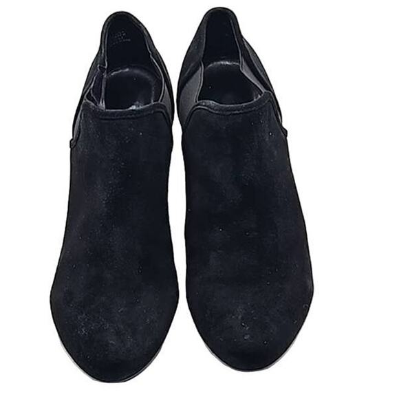 Black Faux Suede Ankle Booties - Size 6M - Picture 1 of 5